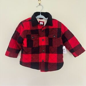 Baby Gap Buffalo Plaid Sherpa Lined Jacket 18-24 Months